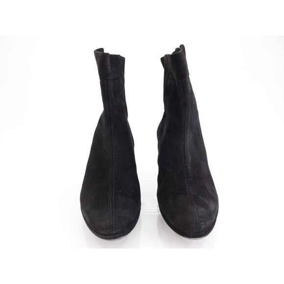 Paul Green Dottie Women's Boot Size 9.5 Mid Block Heel Black Suede Zip Up Bootie - Picture 3 of 11